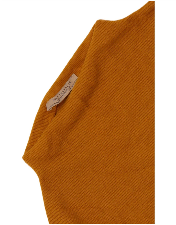 Pulover cu gât țestoasă pentru femei Zara UK 12 Galben mediu