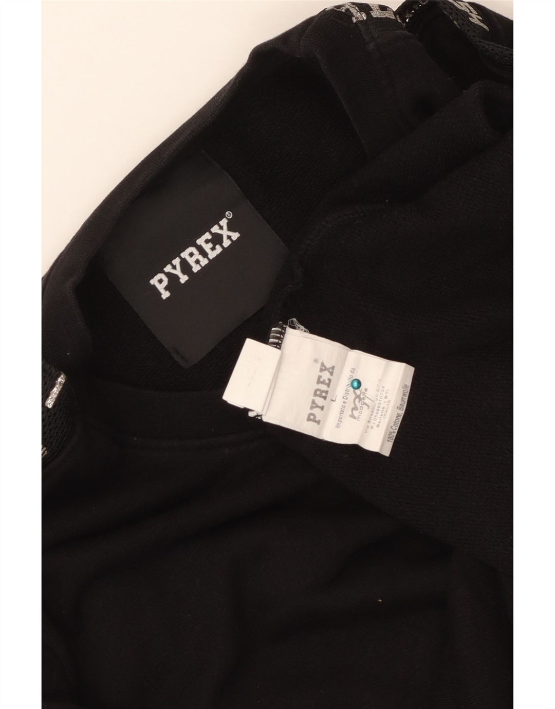 Pulover PYREX pentru femei Crop Graphic Pulover UK 16, mare, negru, bumbac