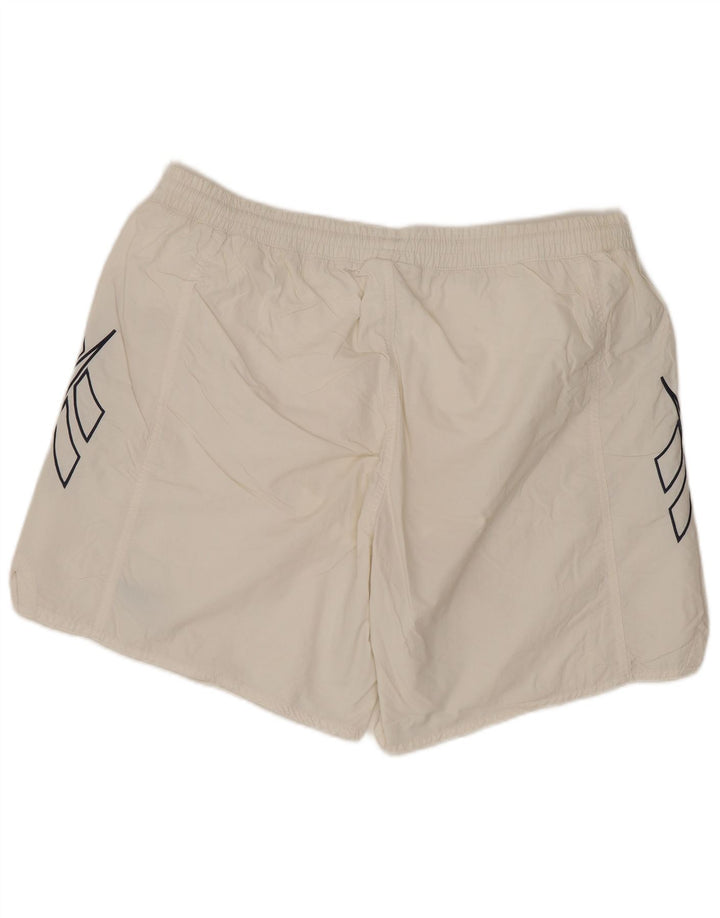 Pantaloni scurți de înot REEBOK Classic Graphic pentru bărbați, mari, alb, din poliester