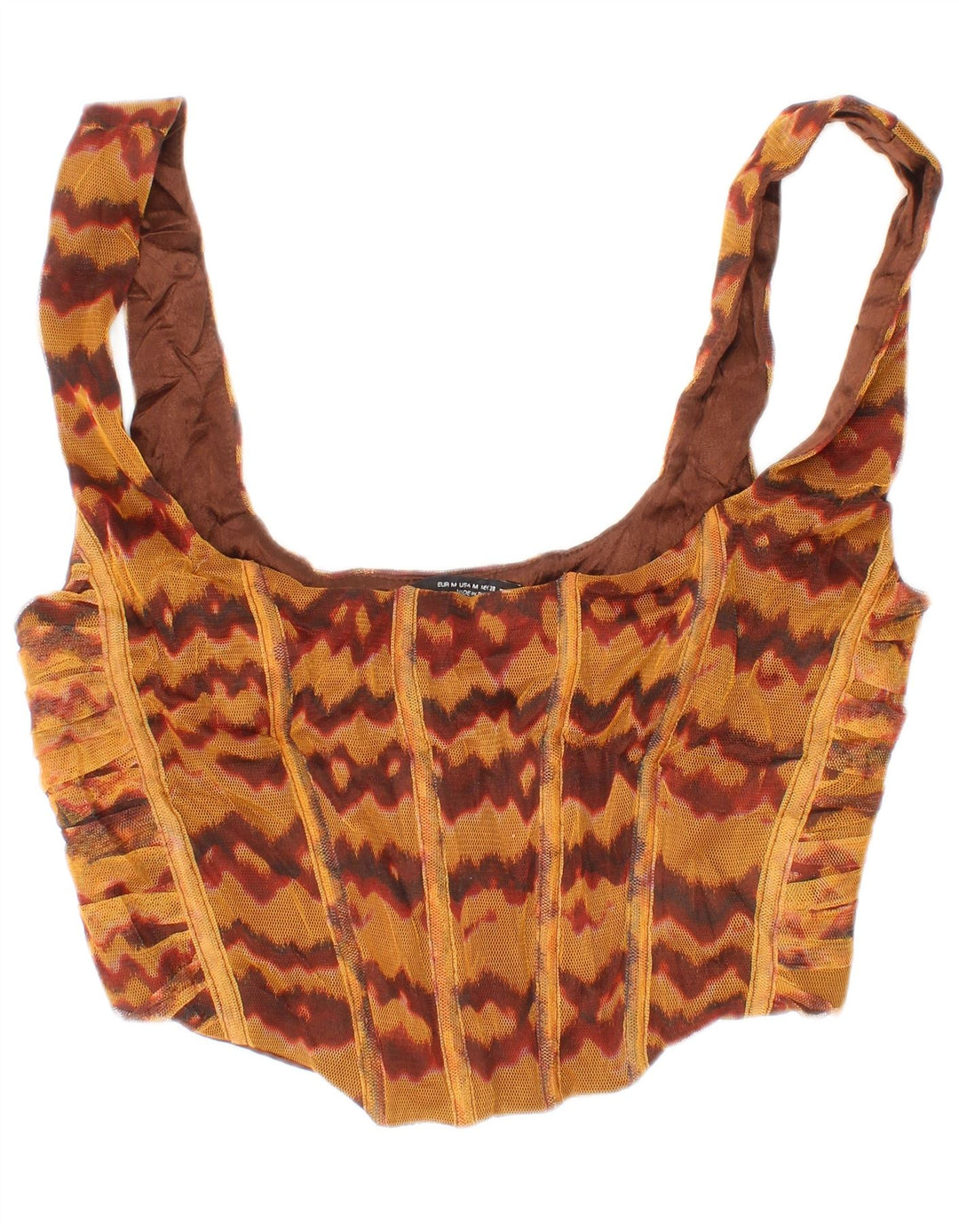 Crop Top Femei Zara Mediu Maro Viscoză Boem