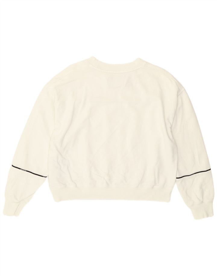 Pulover Crop Calvin Klein pentru femei UK 14 Medium White Striped