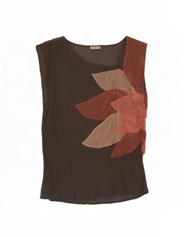 Bluză fără mâneci pentru femei Penny Black UK 12 Medium Brown Floral