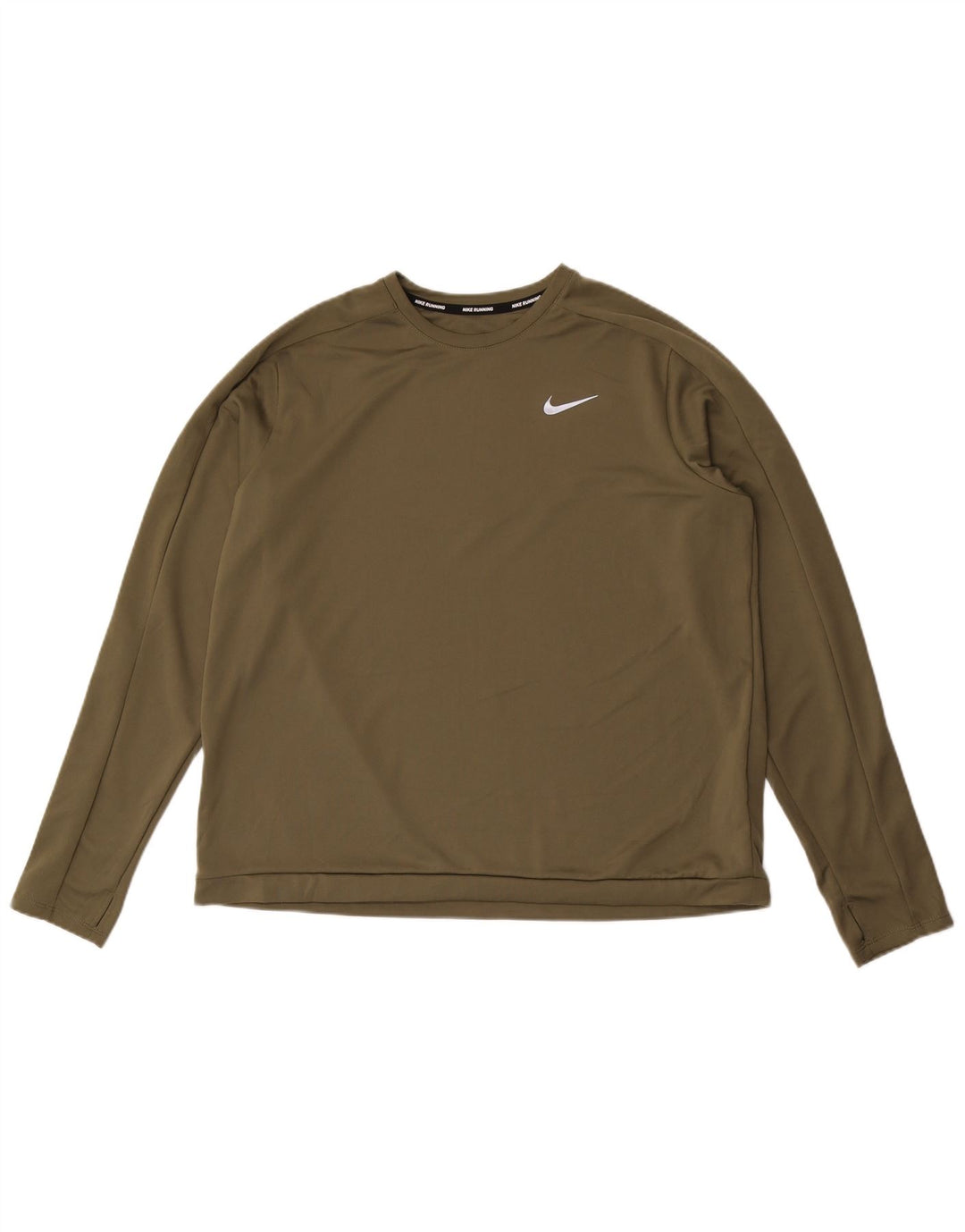 Nike pentru bărbați Dri Fit Top cu mânecă lungă XL Kaki Poliester