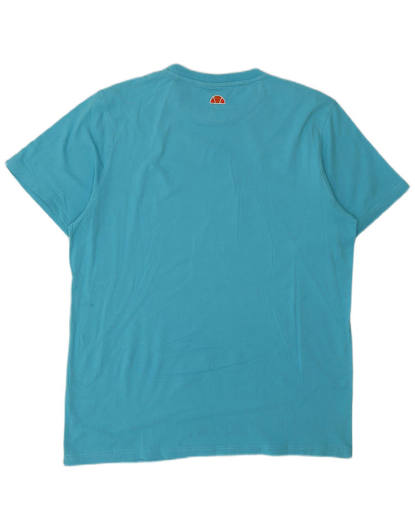 Ellesse Mens Graphic T-Shirt Top XL Blue Cotton