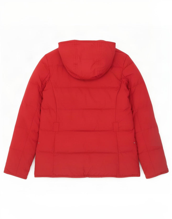 Jachetă căptușită cu glugă pentru femei Ralph Lauren UK 12 Poliester roșu mediu