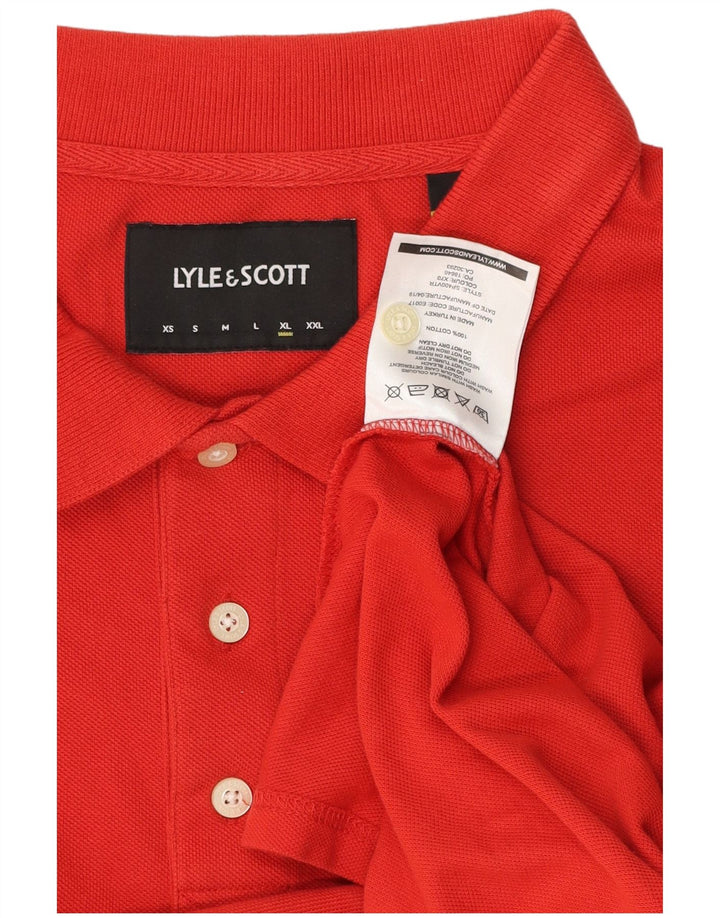Tricou polo pentru bărbați Lyle & Scott, bumbac roșu XL