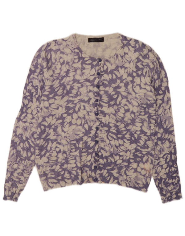 Pulover cardigan pentru femei Marks & Spencer UK 8 Mic Viscoză Floral Mov