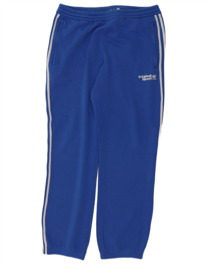 Pantaloni de trening pentru bărbați Adidas Pantaloni de jogging, bumbac albastru mediu