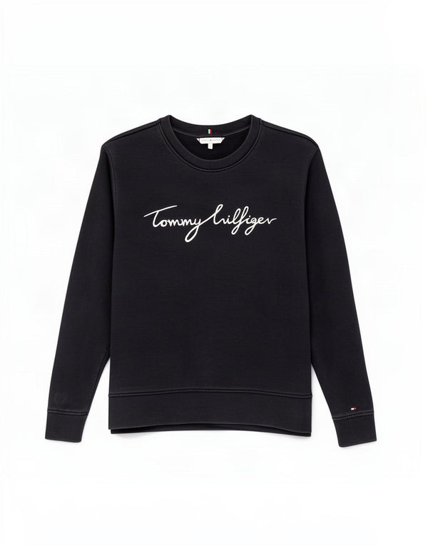 Hanorac cu grafic pentru femei Tommy Hilfiger Pulover UK 10 Mic Bleumarin