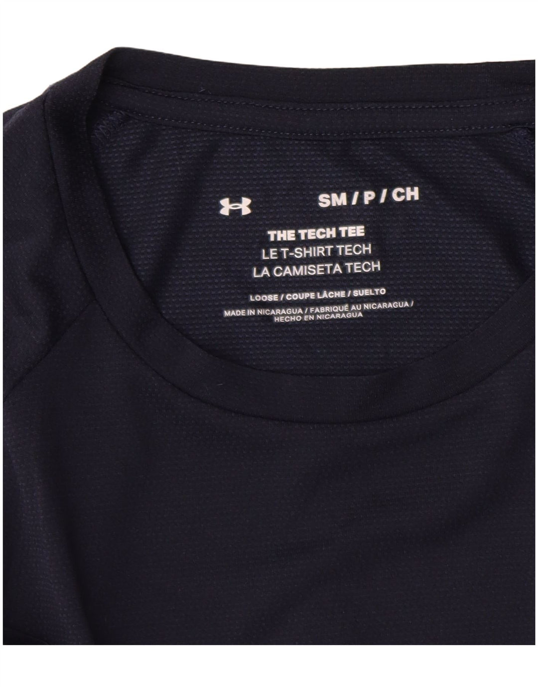 Tricou Under Armour pentru bărbați Top mic, poliester bleumarin
