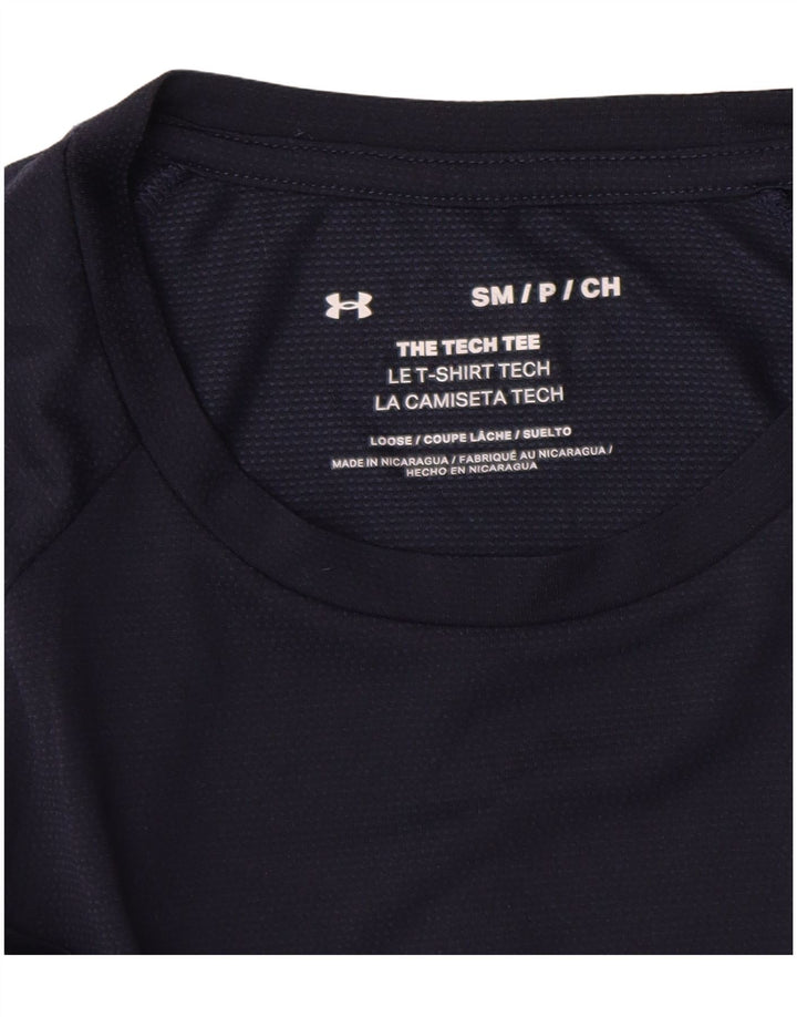Tricou Under Armour pentru bărbați Top mic, poliester bleumarin