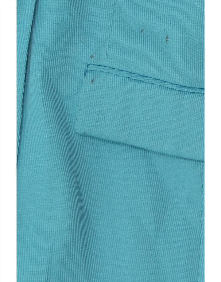 Jachetă Blazer pentru femei Zara, cu două piepturi, UK 10, poliester albastru mic