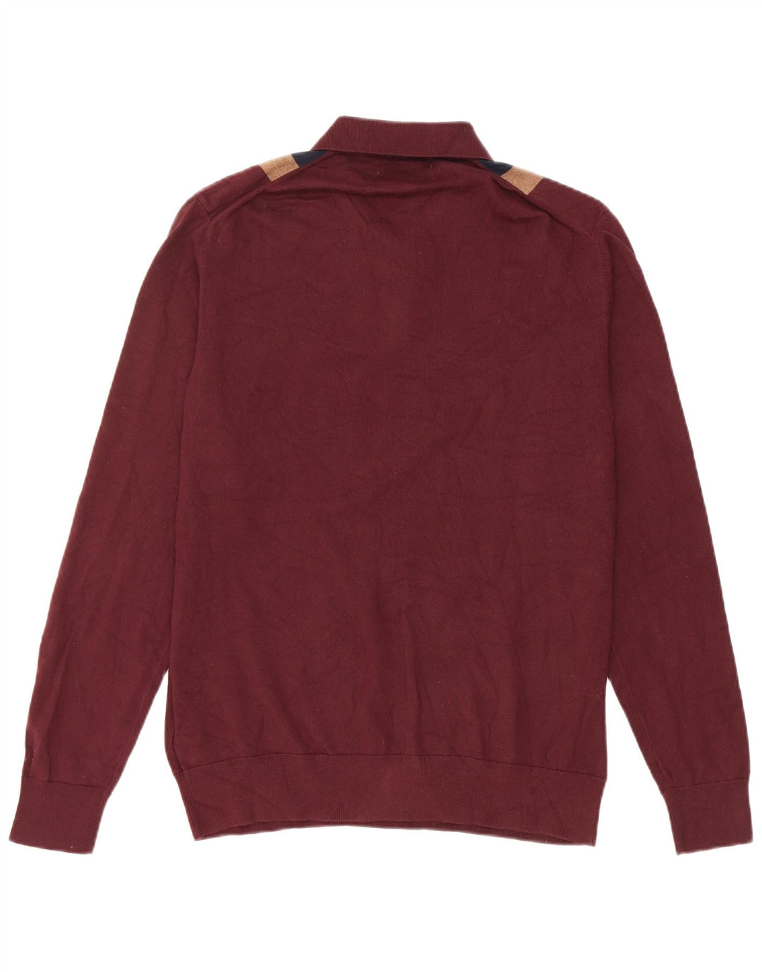 MARKS & SPENCER Pulover pentru bărbați cu decolteu polo Medium Burgundy Colorblock