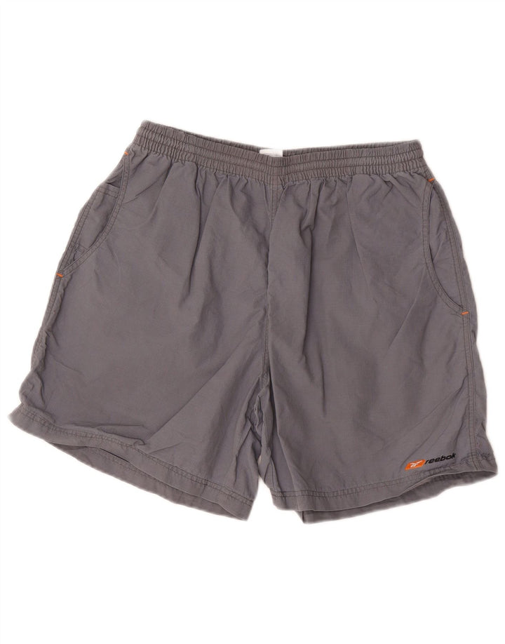 Pantaloni scurți sport Reebok pentru bărbați, nailon gri mediu
