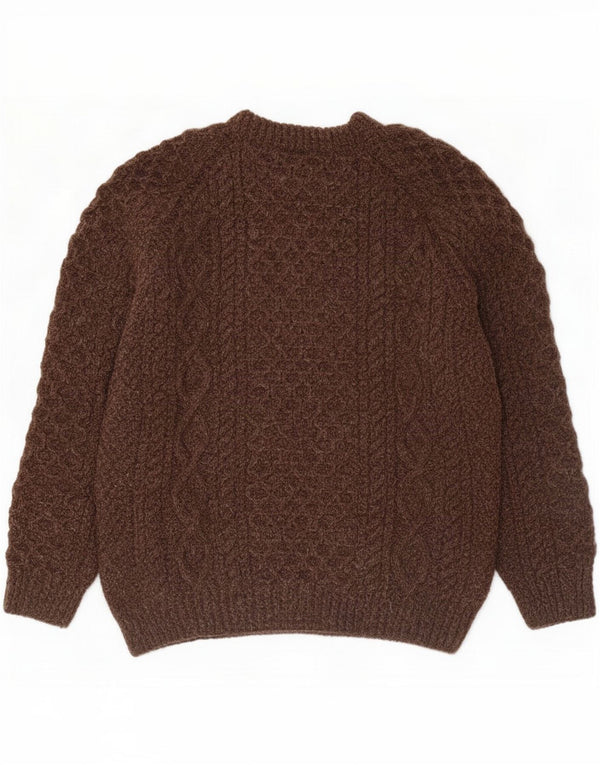Vintage Mens Crew Neck Jumper Sweater Large Brown Flecked