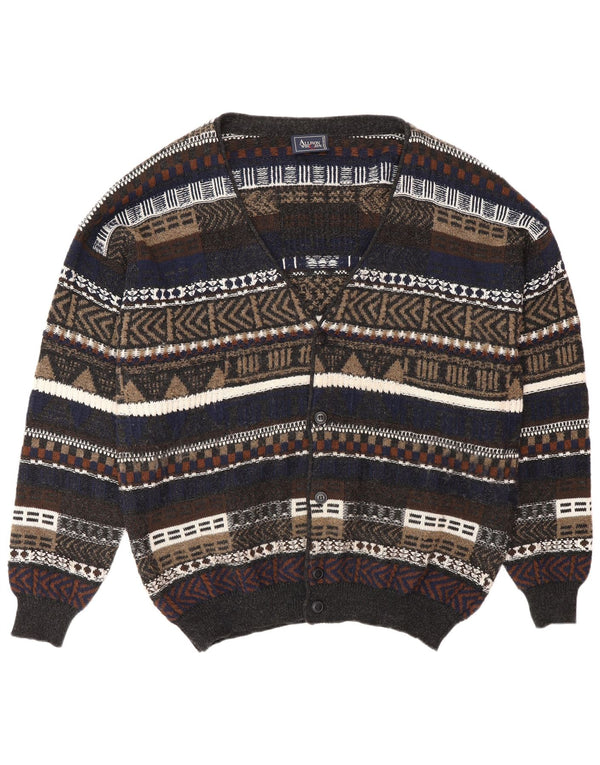 ALLISON WINGATE Pulover cardigan pentru bărbați IT 56 2XL Multicolor Fair Isle