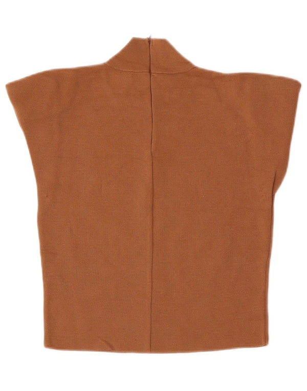 Bluză Crop Top Femei Zara UK 12 Medium Bej Viscoză