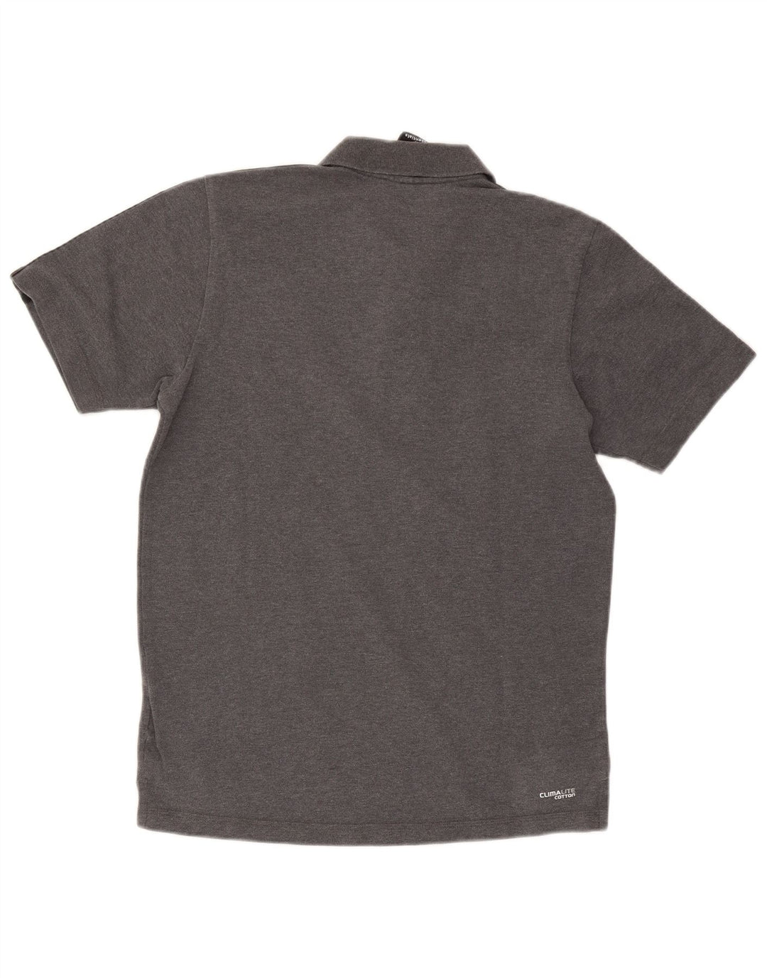 Tricou polo Adidas Climalite pentru bărbați, bumbac gri mediu