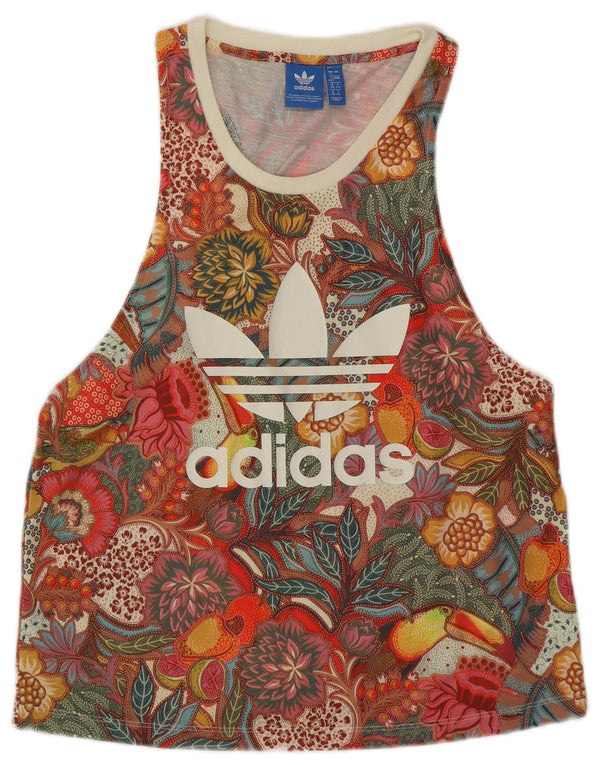 Vesta grafică pentru femei ADIDAS UK 12 Poliester floral multicolor mediu