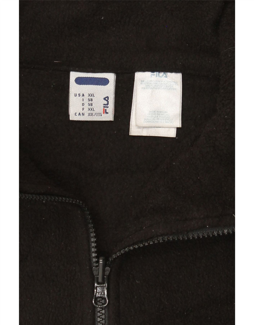 Jachetă pentru bărbați Fila Liner Fleece UK 44 2XL Negru Poliester