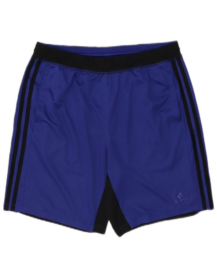 Pantaloni scurți sport pentru bărbați ADIDAS Climalite, mari, albastru, poliester color bloc