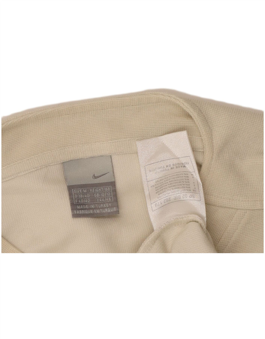 Crop Top pentru femei NIKE cu mânecă lungă UK 10/12 mediu bumbac alb