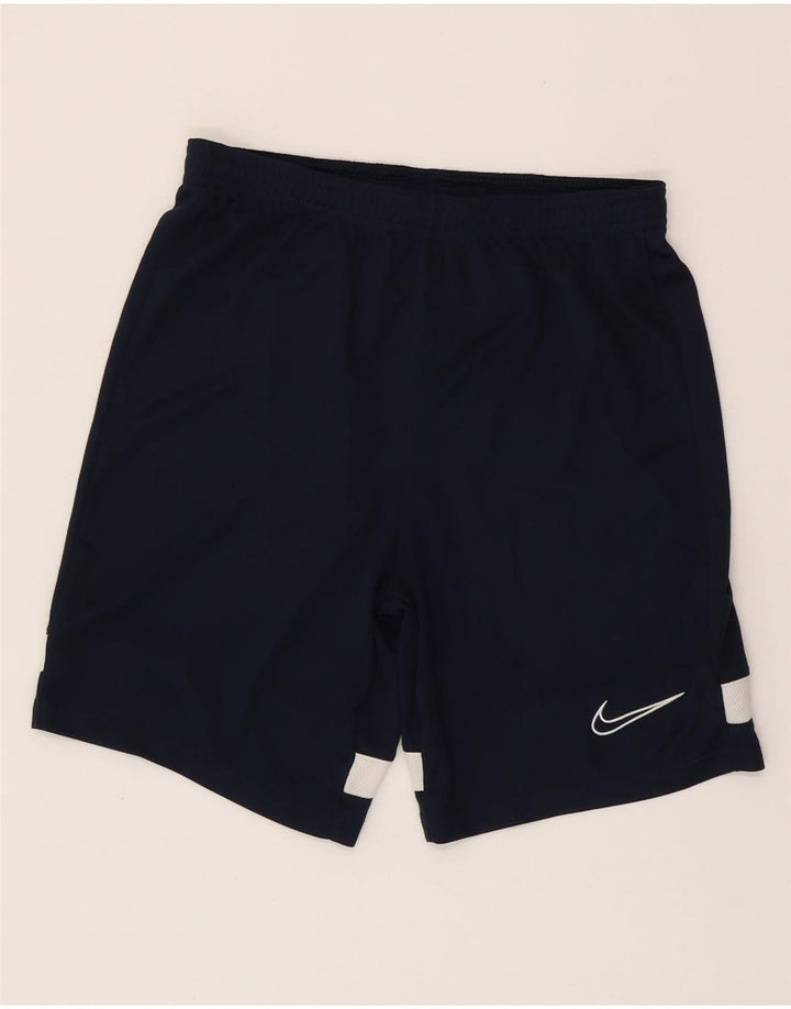 Pantaloni scurți sport NIKE Dri Fit pentru băieți 12-13 ani, mari, bleumarin, color block