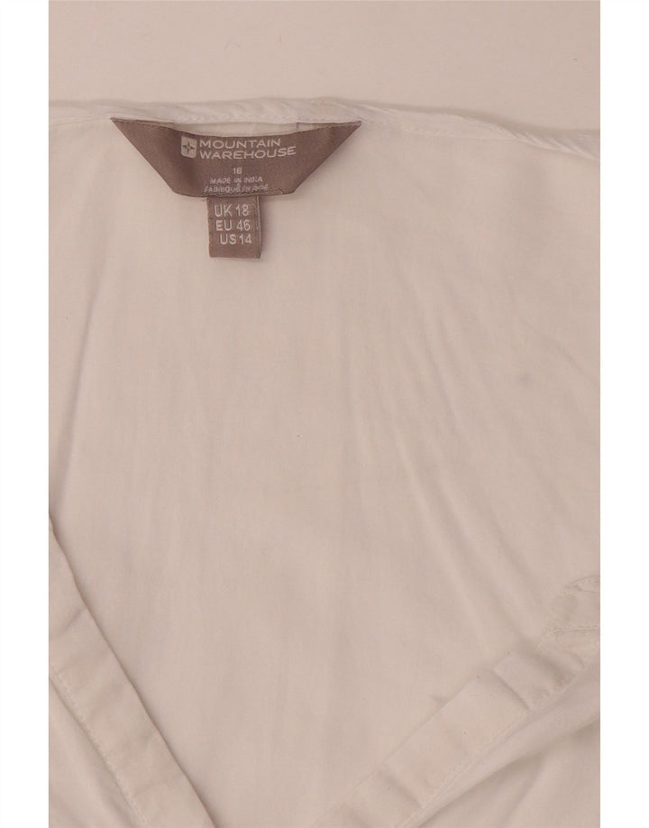 Cămașă pulover pentru femei Mountain Warehouse UK 18 XL Bumbac alb