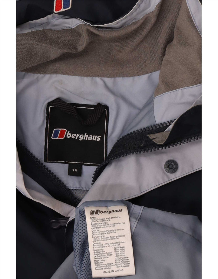 Jachetă de ploaie cu glugă pentru femei Berghaus UK 14, mare, albastru, poliester