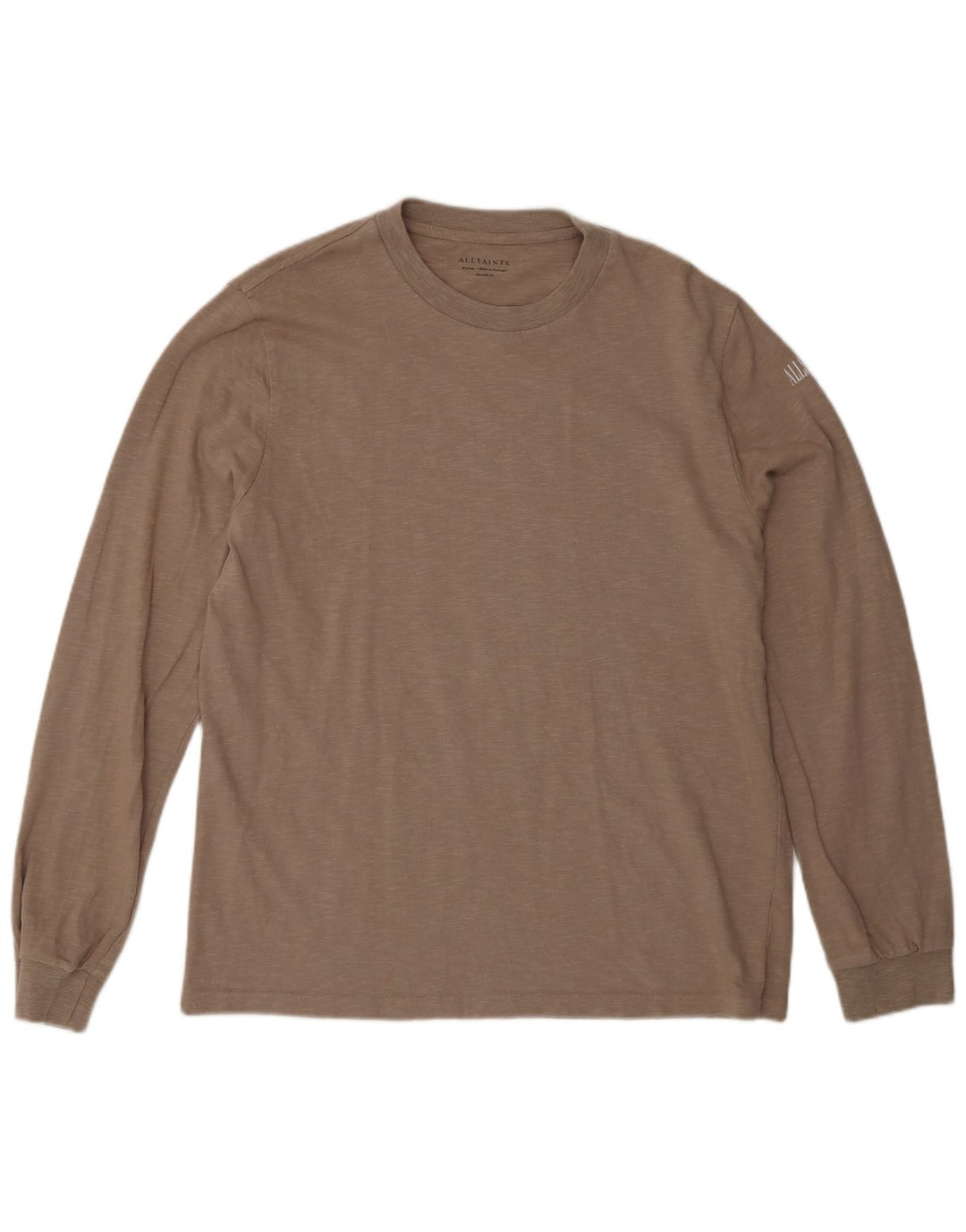 Top pentru bărbați All Saints cu mânecă lungă, mediu bej, pete