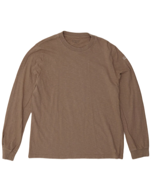 Top pentru bărbați All Saints cu mânecă lungă, mediu bej, pete