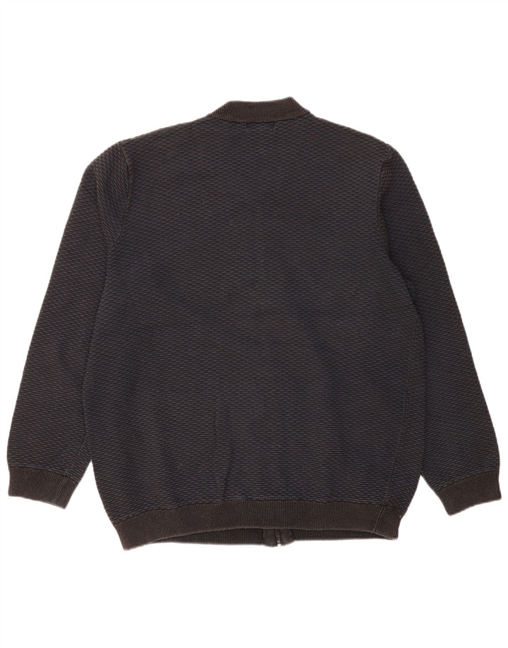 Pulover cardigan cu fermoar complet pentru bărbați Marks & Spencer, bumbac negru 2XL