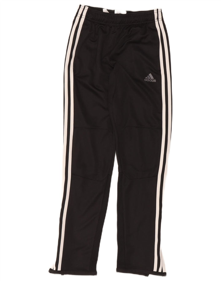 Pantaloni de trening Adidas Climalite pentru baieti 11-12 ani poliester negru