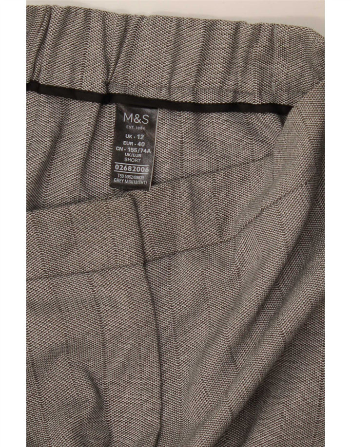 Pantaloni drepti Capri pentru femei Marks & Spencer UK 12 Medium W30 L23 Gri