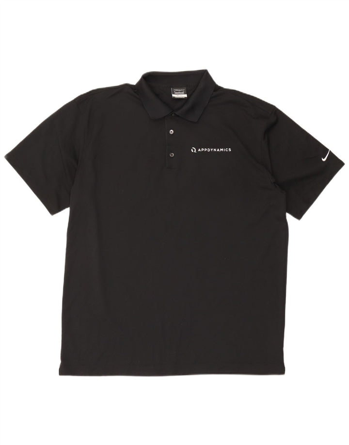 Tricou polo Nike Dri Fit pentru bărbați XL, poliester negru