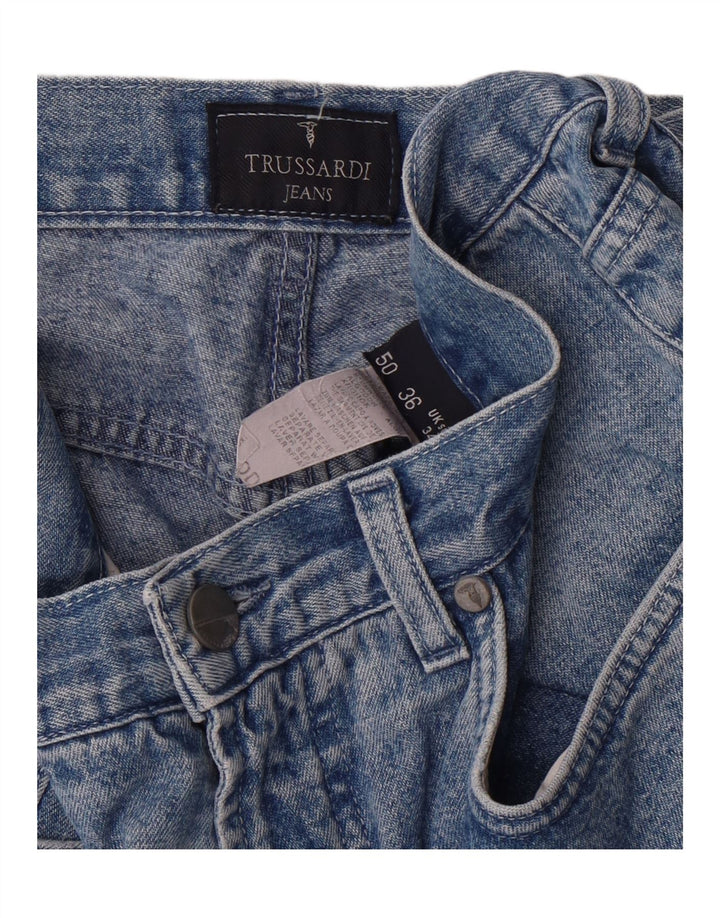 TRUSSARDI Mens Straight Jeans W34 L29 Blue Cotton Vintage Trussardi and Second-Hand Trussardi from Messina Hembry 