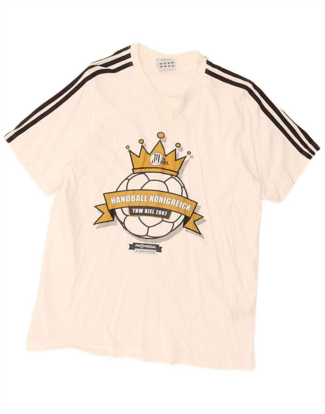 Tricou grafic Adidas pentru bărbați Top UK40/42 Bumbac alb mediu