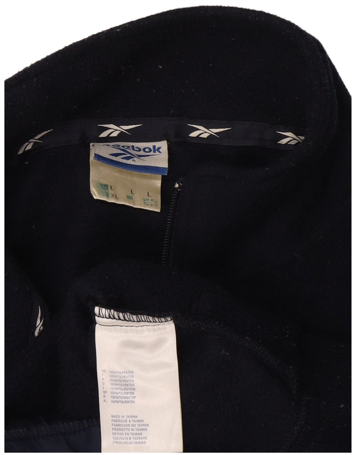Jachetă pentru bărbați Reebok Fleece UK 40, mare, albastru, poliester
