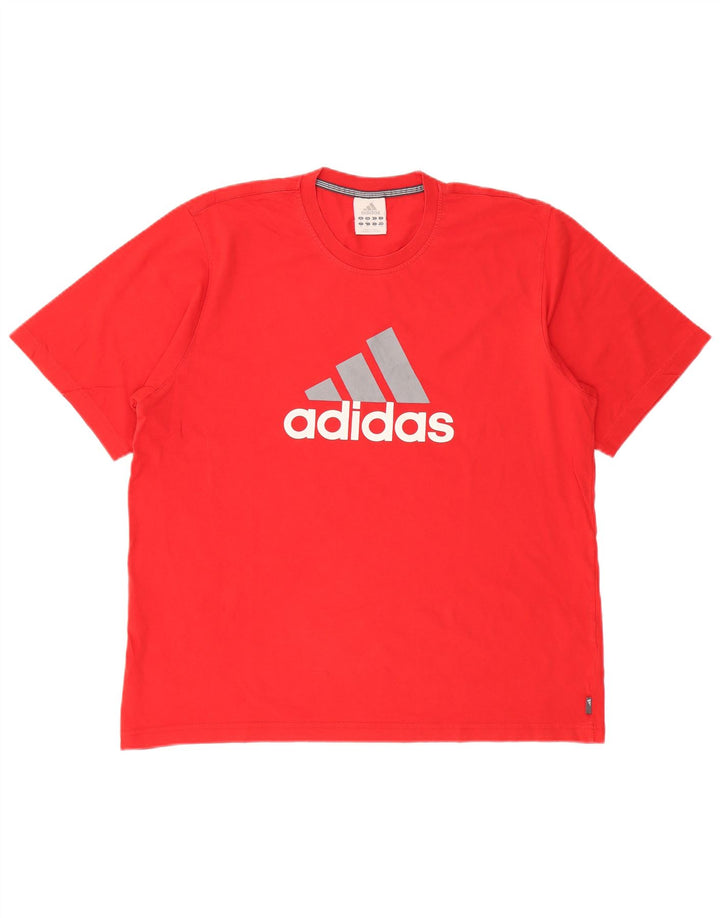 Tricou grafic pentru bărbați Adidas Top XL Bumbac roșu