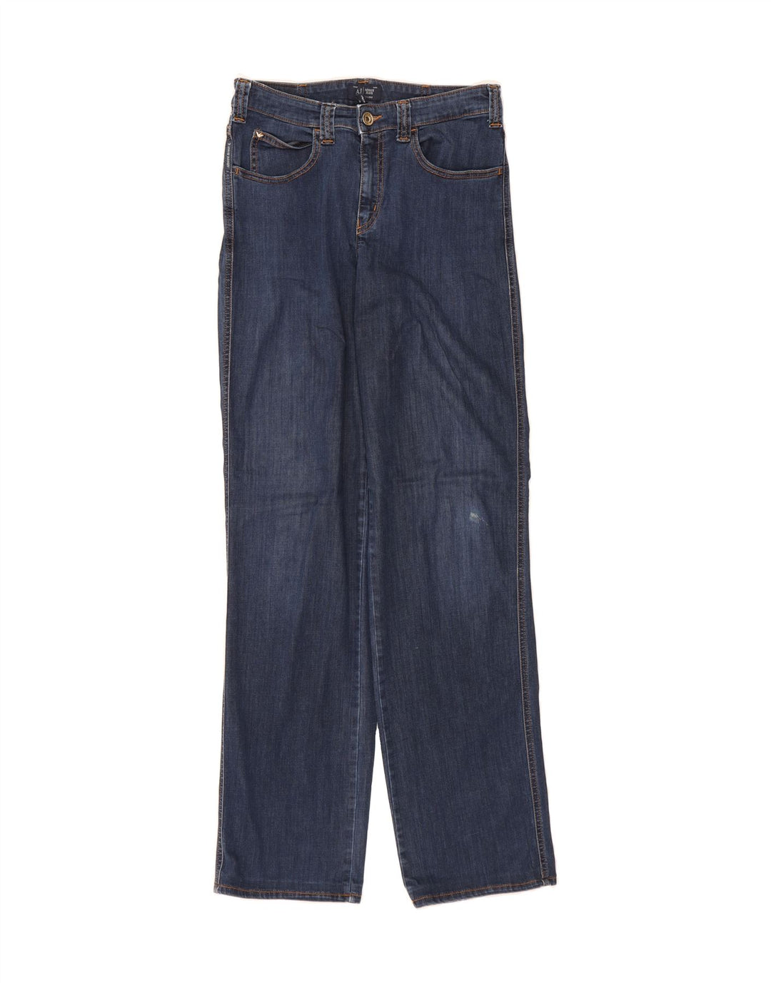 ARMANI Womens Straight Jeans W29 L32 Blue Cotton Vintage Armani and Second-Hand Armani from Messina Hembry 