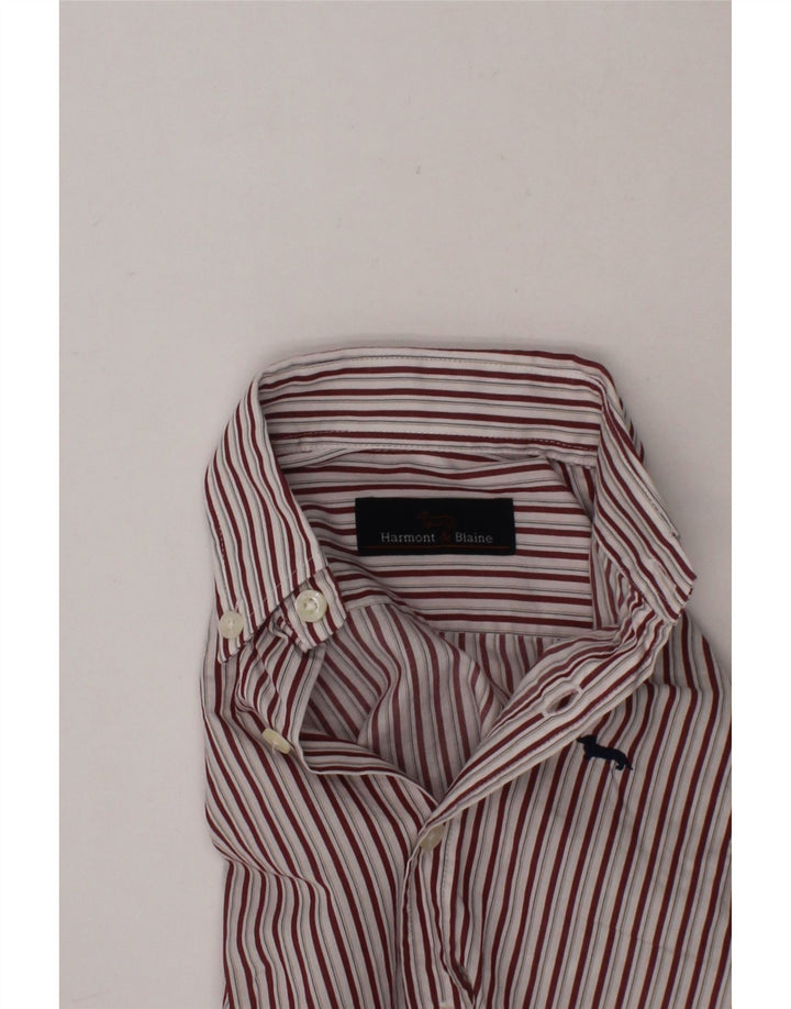 HARMONT & BLAINE Boys Shirt 2-3 Years Red Striped Cotton Vintage Harmont & Blaine and Second-Hand Harmont & Blaine from Messina Hembry 