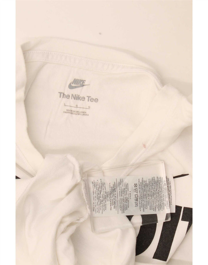 Tricou grafic Nike pentru bărbați Top mare din bumbac alb