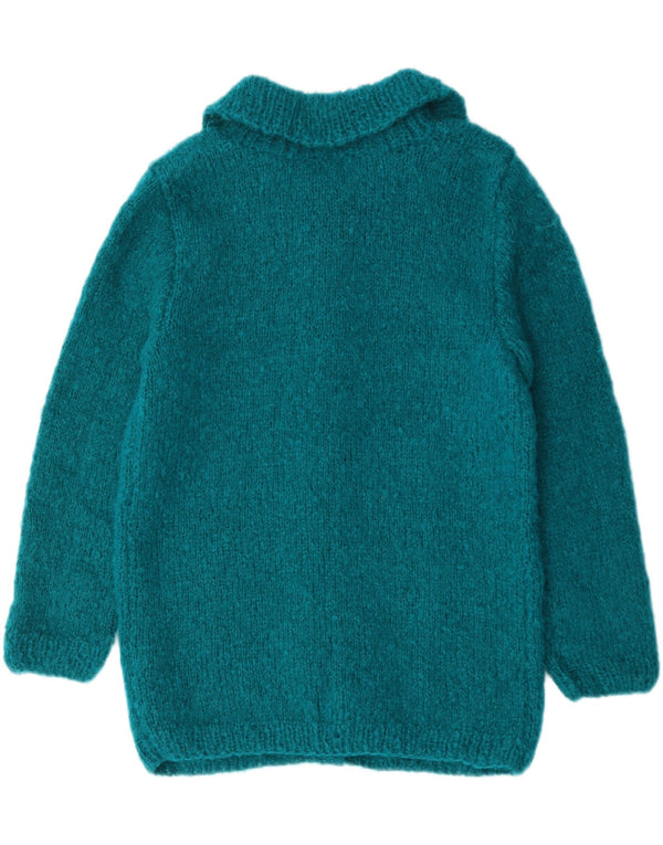 Pulover Cardigan Vintage pentru Damă UK 12 Medium Blue