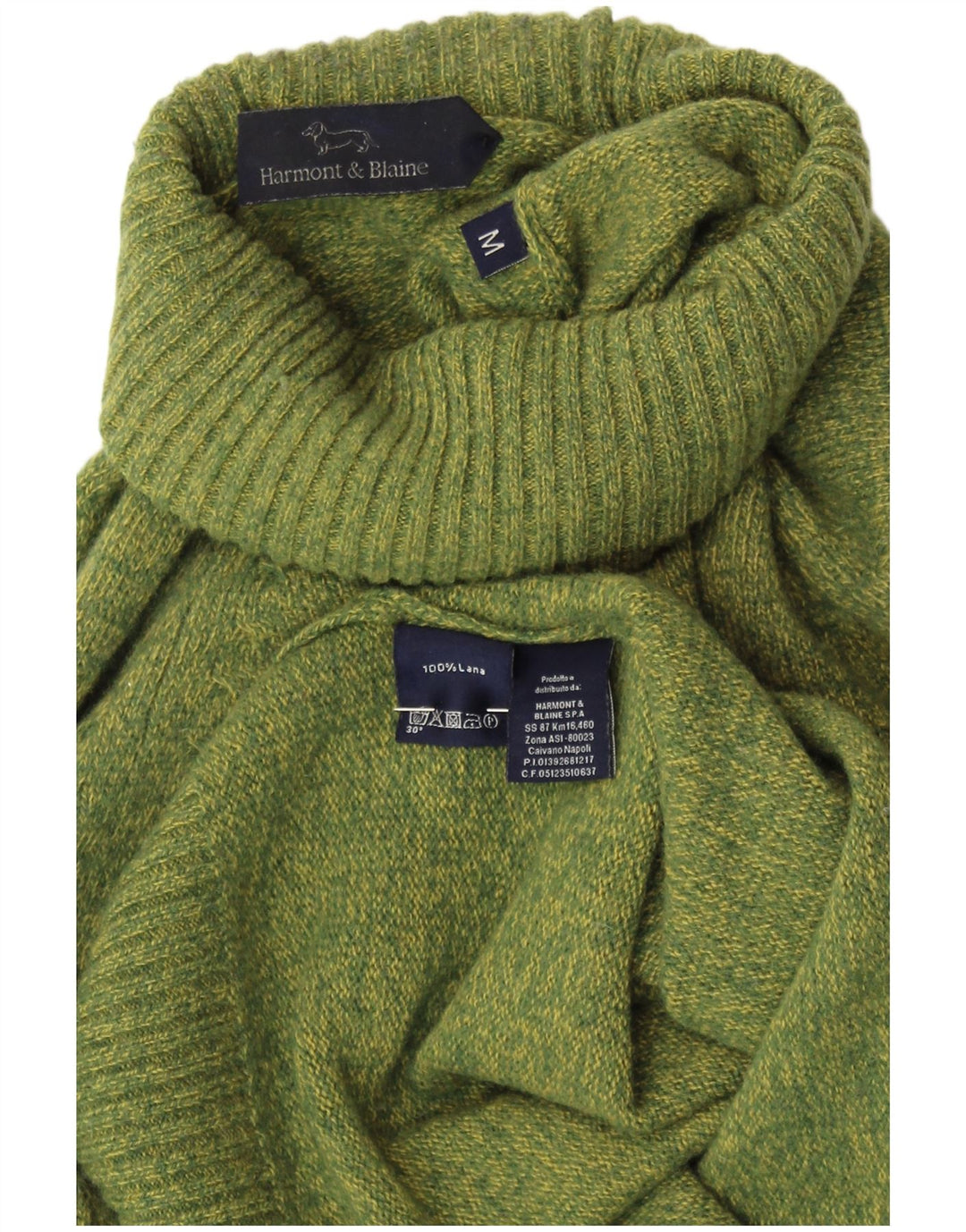 HARMONT & BLAINE Pulover cu gât rulat pentru femei UK 14 verde mediu