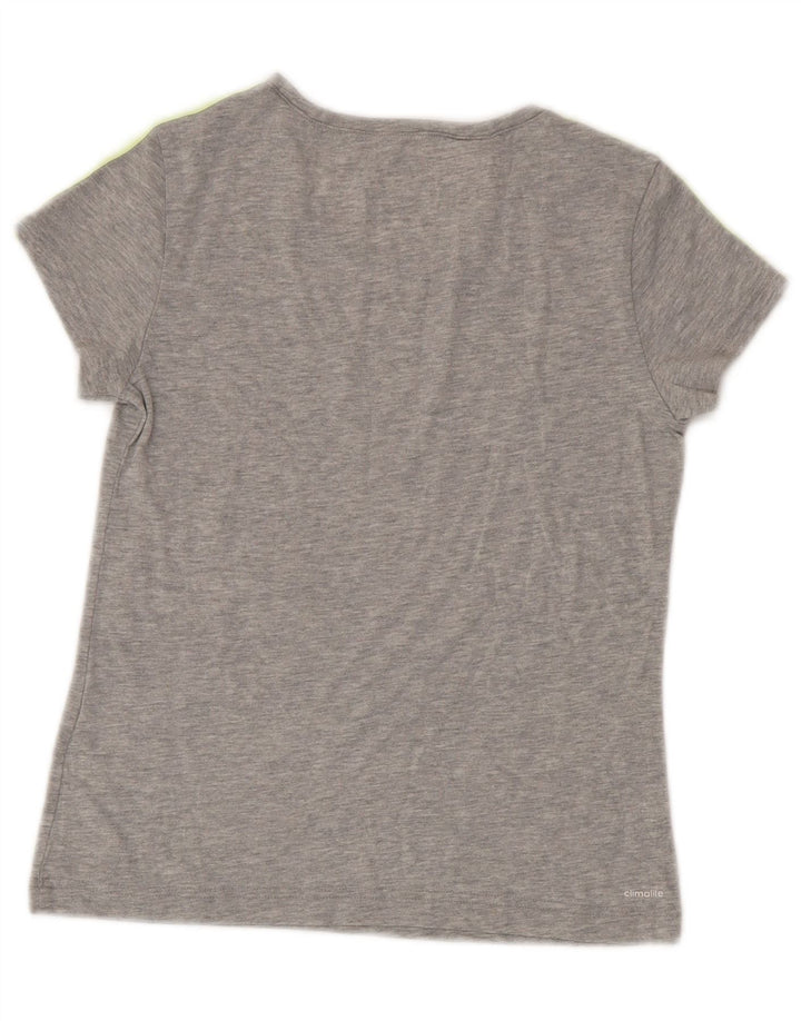 Tricou Adidas Climalite pentru baieti Top 11-12 ani poliester gri