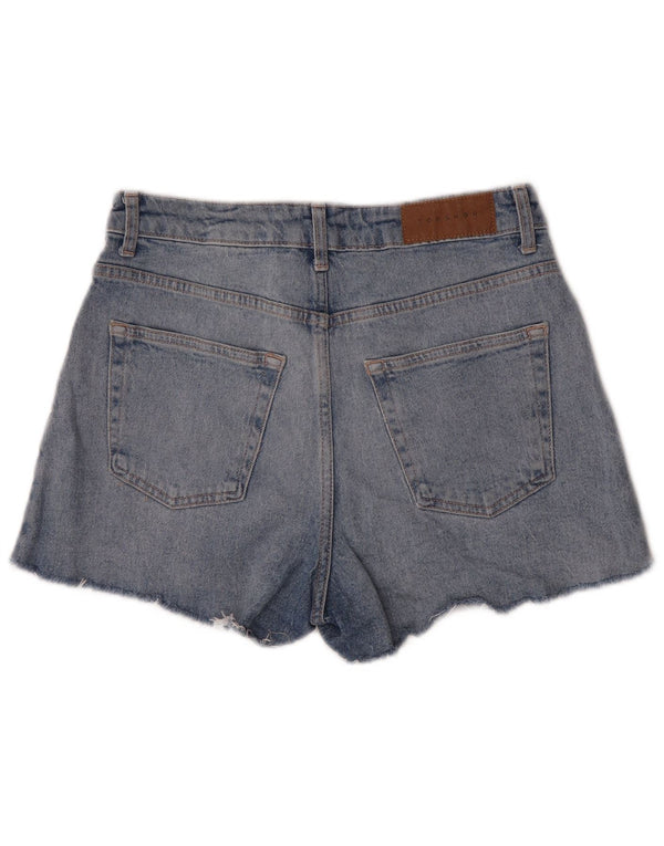 Pantaloni scurți din denim pentru femeie Topshop Mom cu talie înaltă UK 12 Medium W30 Blue