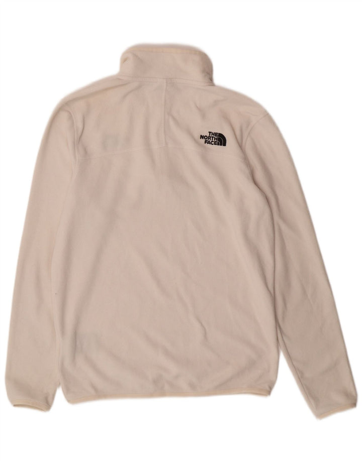 Pulover pentru bărbați THE NORTH FACE, din lână, cu fermoar, alb, poliester