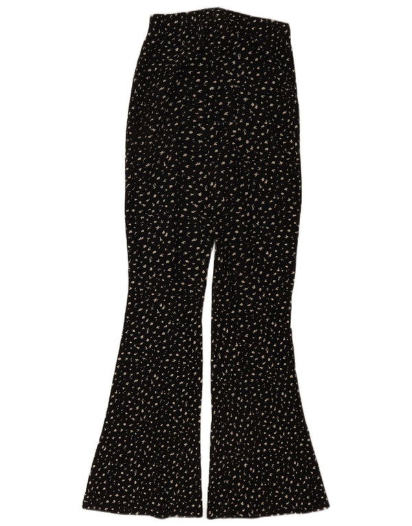 Topshop Pantaloni casual Flare pentru femei UK 8 Small W26 L32 Black Spotted