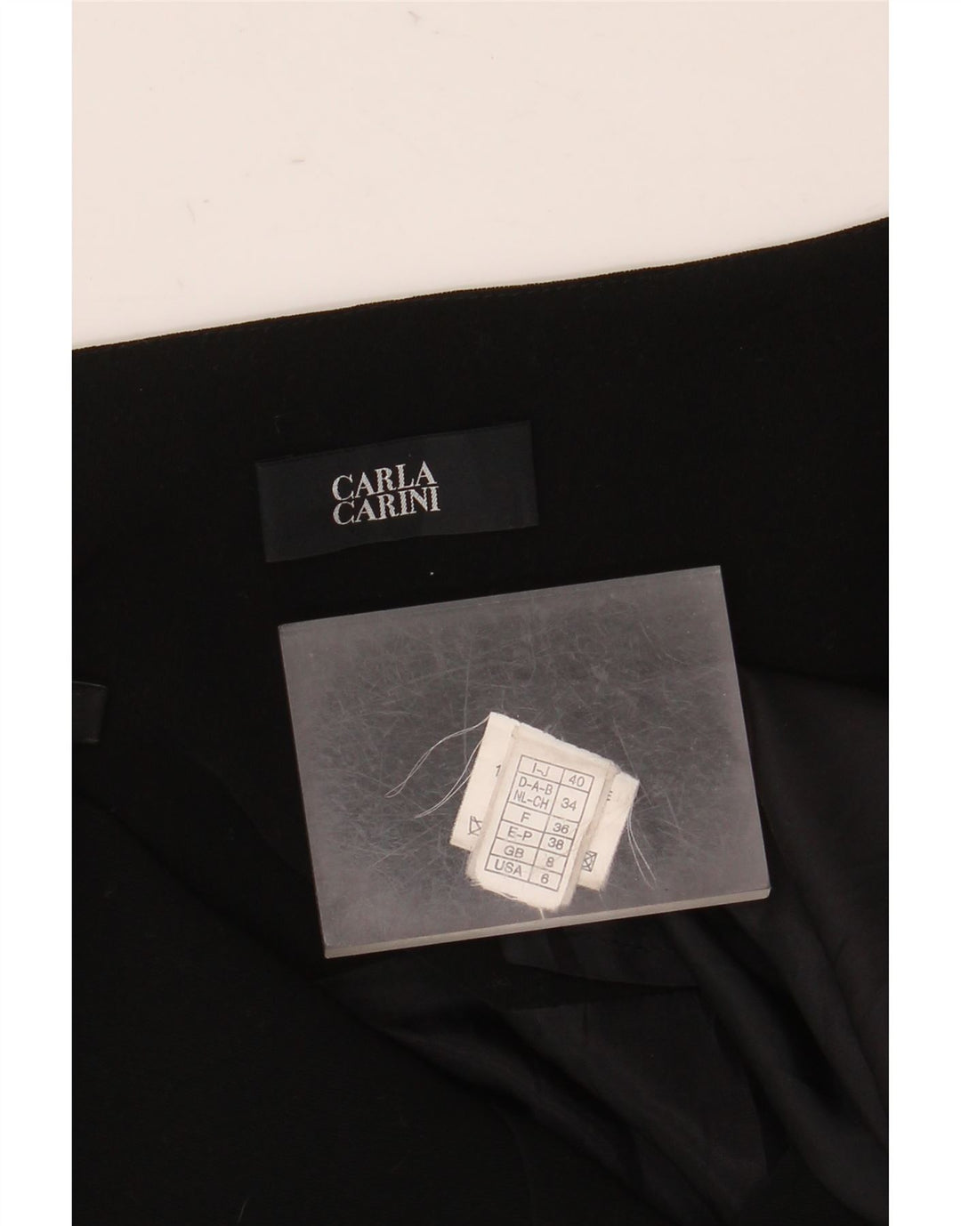 Carla Carini Fusta A-Line pentru femei UK 8 Small W28 Poliester negru