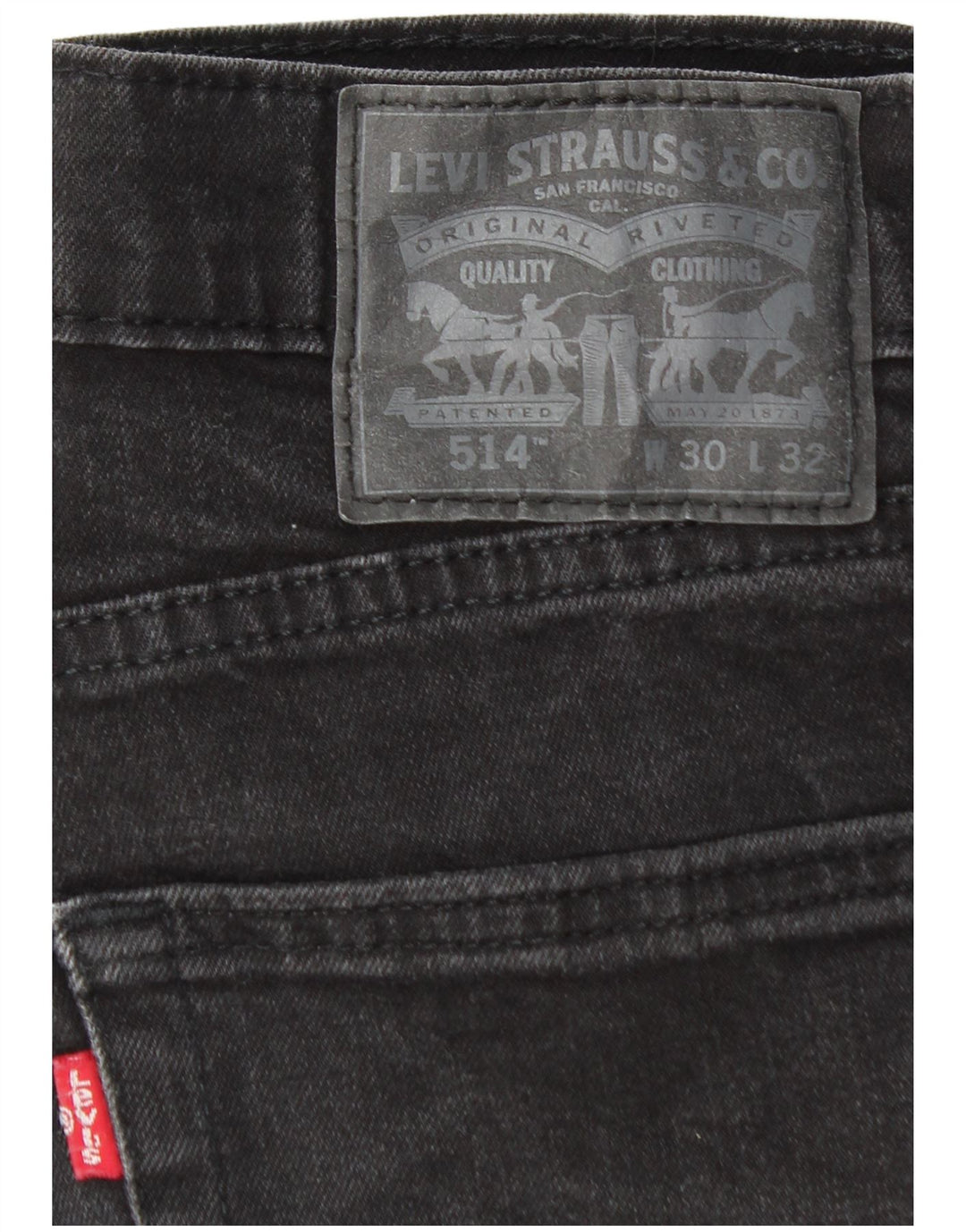 Blugi drepti pentru bărbați Levi's 514 W30 L30 bumbac negru
